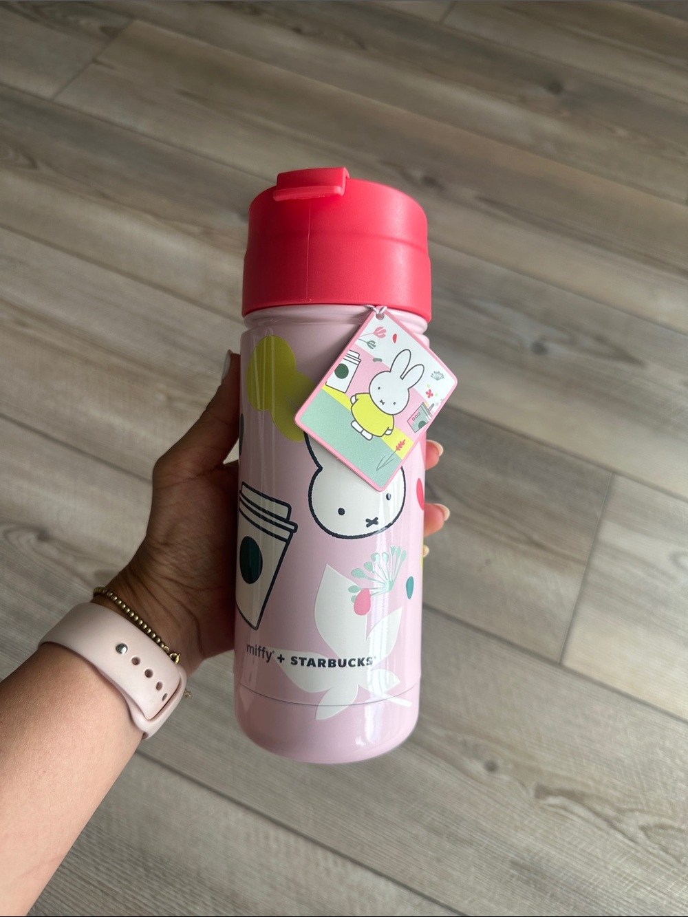 2026 Starbucks Pink and Coral Miffy Stainless Bottle